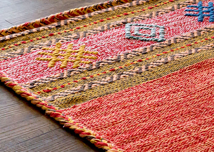 エスニック　ネイティブ　西海岸　ビーチハウス　コットンキリム　トイレマット　玄関マット　キッチンマット　洗面所　50x80