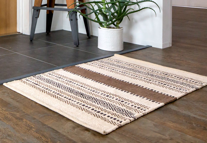 エスニック ネイティブ 西海岸 ビーチハウス コットンキリム トイレマット 玄関マット キッチンマット 洗面所 50x80