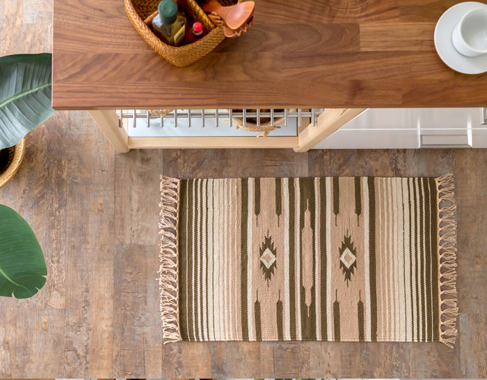 エスニック　ネイティブ　西海岸　ビーチハウス　コットンキリム　トイレマット　玄関マット　キッチンマット　洗面所　50x80