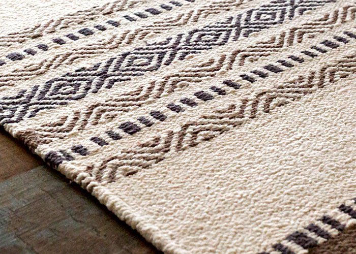 エスニック　ネイティブ　西海岸　ビーチハウス　コットンキリム　トイレマット　玄関マット　キッチンマット　洗面所　45x120