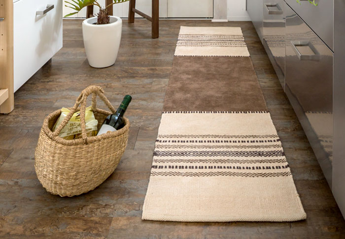 エスニック　ネイティブ　西海岸　ビーチハウス　コットンキリム　トイレマット　玄関マット　キッチンマット　洗面所　45x180