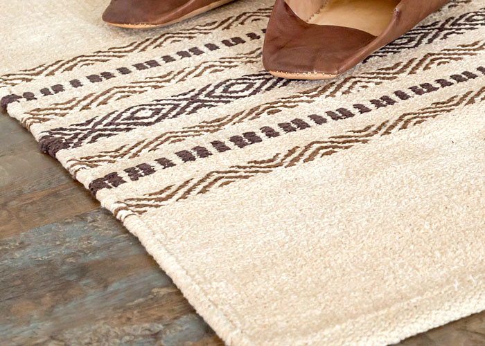 エスニック　ネイティブ　西海岸　ビーチハウス　コットンキリム　トイレマット　玄関マット　キッチンマット　洗面所　45x180