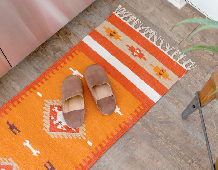 エスニック ネイティブ 西海岸 ビーチハウス コットンキリム トイレマット 玄関マット キッチンマット 洗面所 45x180