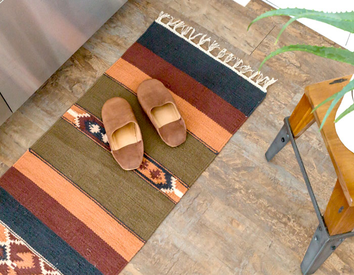 エスニック ネイティブ 西海岸 ビーチハウス コットンキリム トイレマット 玄関マット キッチンマット 洗面所 45x180