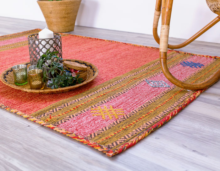 ラグ マット キリム ネイティブ 民族 オルテガ エスニック 100x140