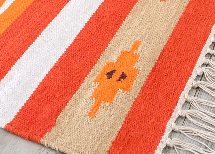 ラグ　マット キリム ネイティブ 民族 オルテガ エスニック　100x140