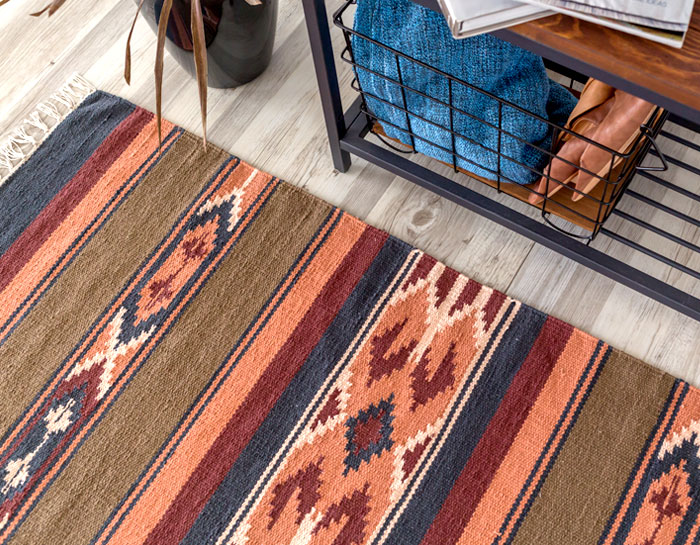 ラグ　マット キリム ネイティブ 民族 オルテガ エスニック　100x140