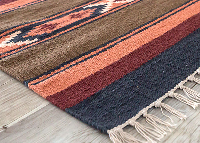 ラグ　マット キリム ネイティブ 民族 オルテガ エスニック　100x140