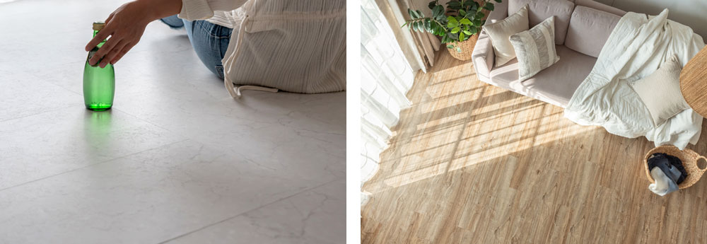 リアルなエンボス加工で再現した木目