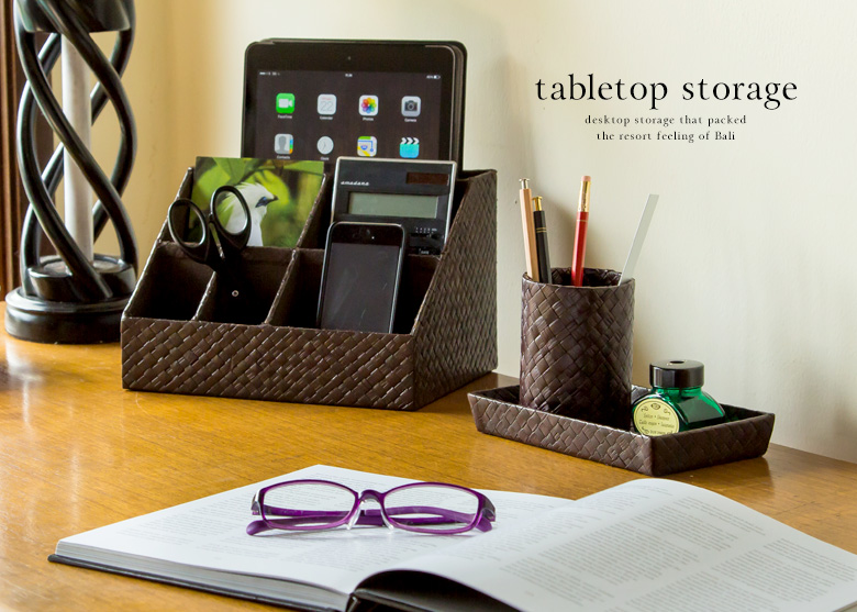 アジアン 卓上・デスク周り収納