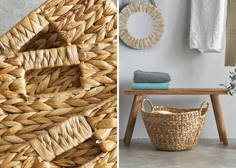 リビング、キッチン、ベッドルームなど家中で活躍するバスケット