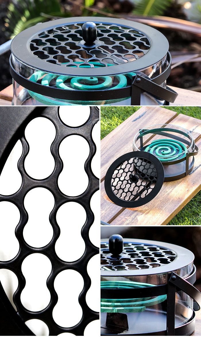 ガラスの蚊遣り用フタ［ひょうたん］