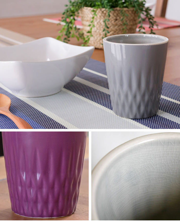 マグカップ コップ タンブラー ナチュラル アジア雑貨 アジアン雑貨 モダン エスニック フラワーベース カトラリースタンド パープル グレー 食器