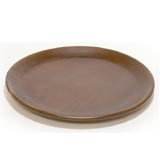 チークの丸いトレイ