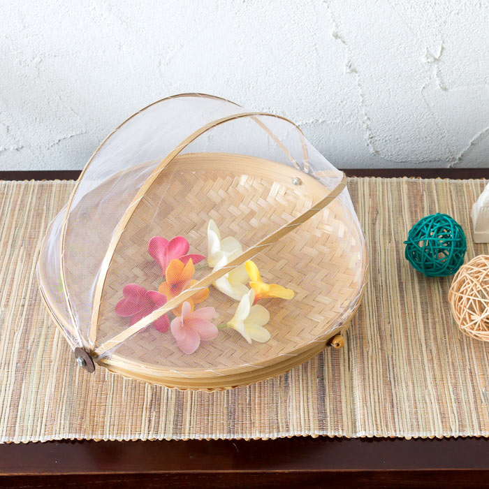 竹製 アジアン フードストッカー 果物かご インテリア バリ 雑貨