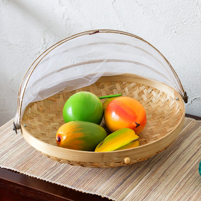 竹製 アジアン フードストッカー 果物かご インテリア バリ 雑貨