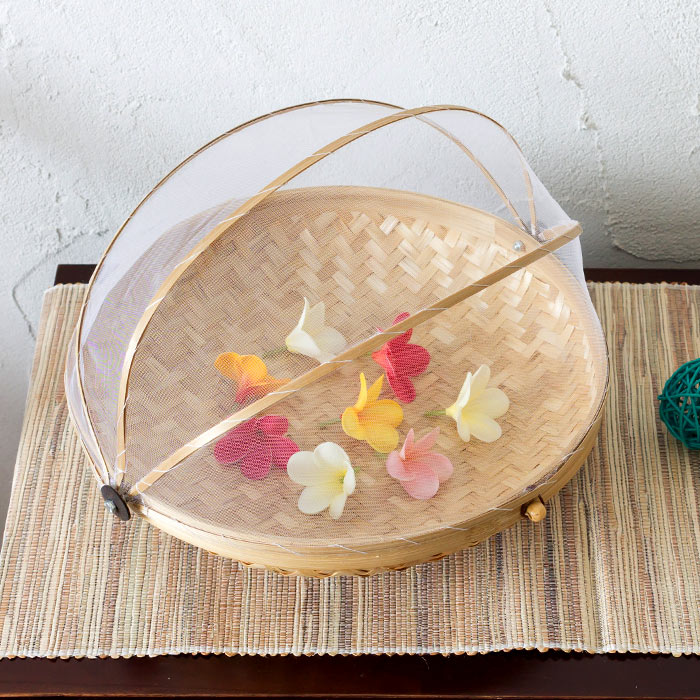 竹製 アジアン フードストッカー 果物かご インテリア バリ 雑貨