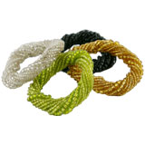 ビーズで作られた綺麗なアジアンナプキンリング ブラックカラー