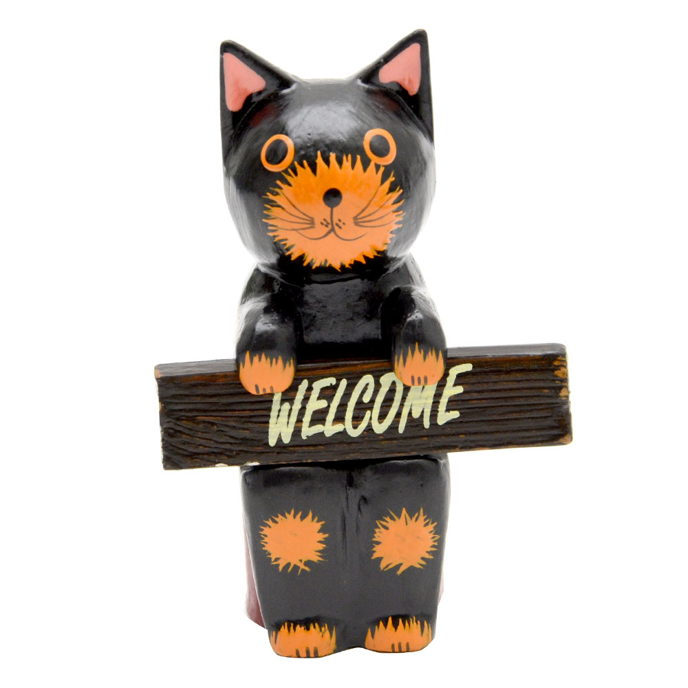 バリの職人が作ったネコの置き物