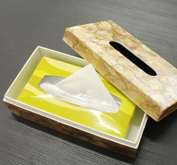 カピスシェルのティッシュケースカバー