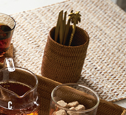 アタで編まれたお箸立て S カトラリースタンド ペンスタンド 箸立て 収納 スタンド バリ雑貨 アジアン雑貨 おしゃれ インテリア アタ カトラリーケース アジア工房 キッチン カトラリー リゾート シンプル ナチュラル 小物入れ エスニック バリ島 アタ製品 [2401]