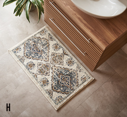 ふんわりなのに遊び毛が出にくいウィルトンラグカーペット（大理石柄　約133x190㎝　1.5畳サイズ）[eg84355]