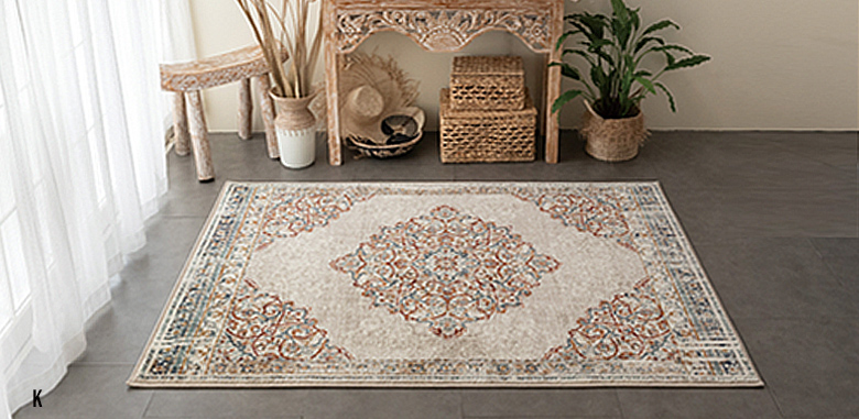 ラグ ラグマット 約 100×140cm ～ 200×250cm エジプト製 ペルシャ 絨毯風 メダリオン アンティーク風 赤 レッド ベージュ アイボリー カーペット おしゃれ じゅうたん オールシーズン ペルシャ風 モロッカン モロカン ナチュラル エスニック オリエンタル [eg8410]
