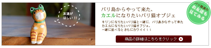 バリ猫の友達を見る。カエルになりたいバリ猫