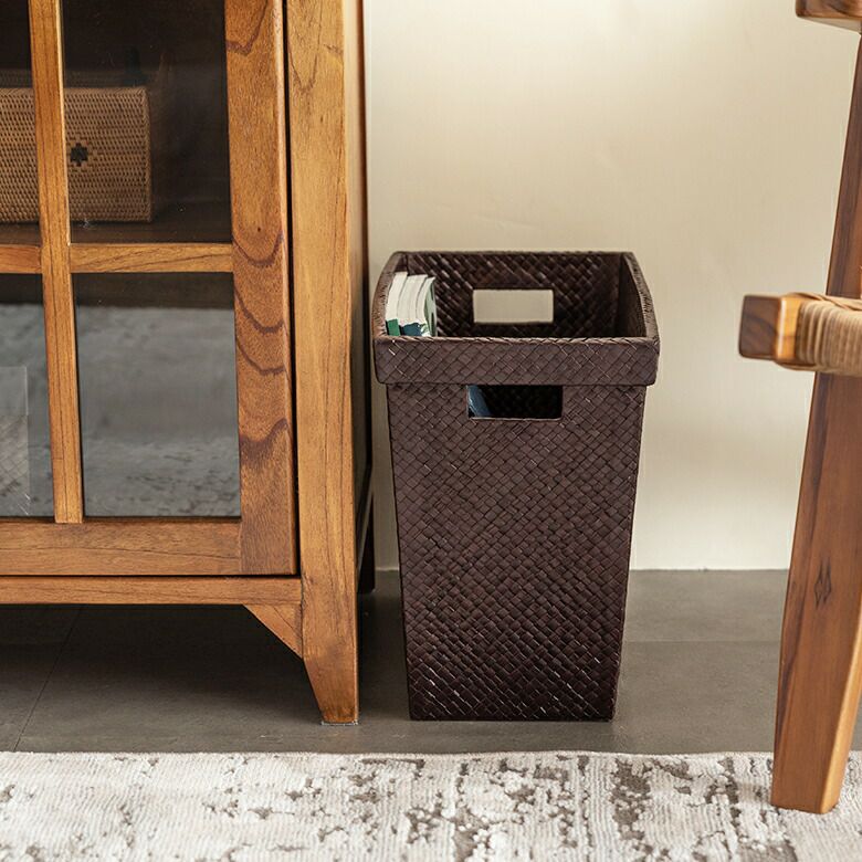 パンダンで出来たアジアン マガジンラック 2色展開 収納ボックス 収納