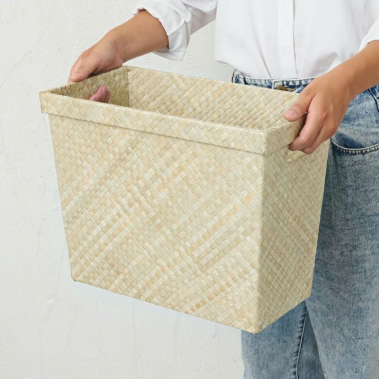 パンダンで出来たアジアン マガジンラック 2色展開 収納ボックス 収納