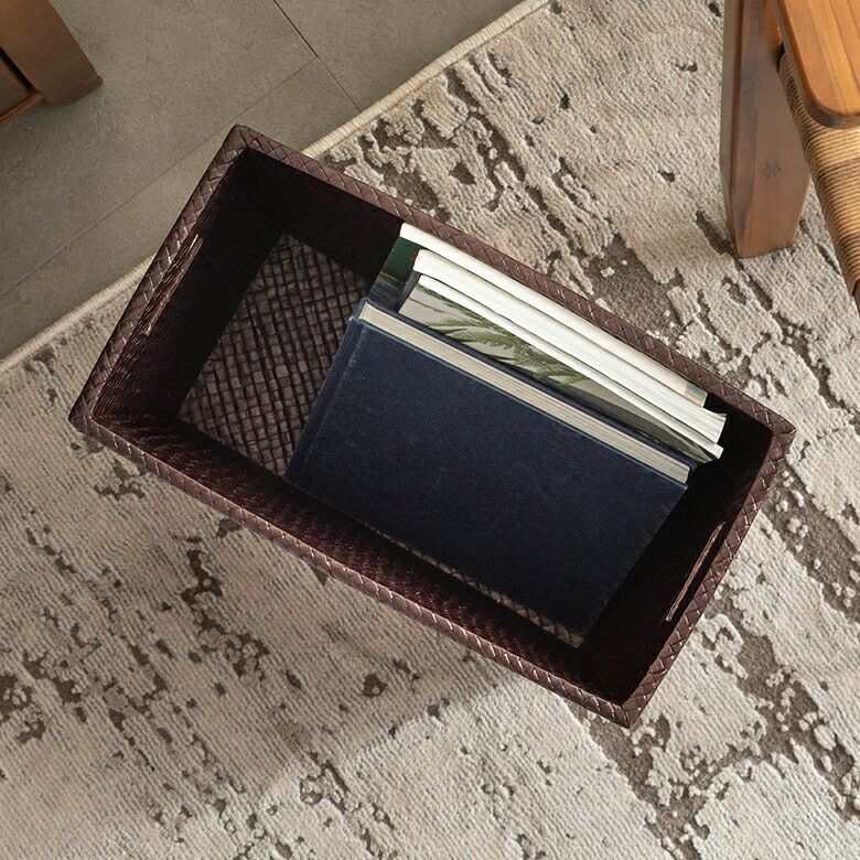 パンダンで出来たアジアン マガジンラック 2色展開 収納ボックス 収納