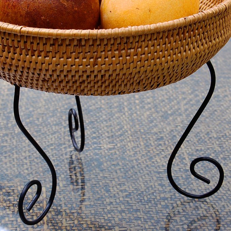 アイアンスタンド付きアタ製 コンポート 果物かご おしゃれ 果物カゴ