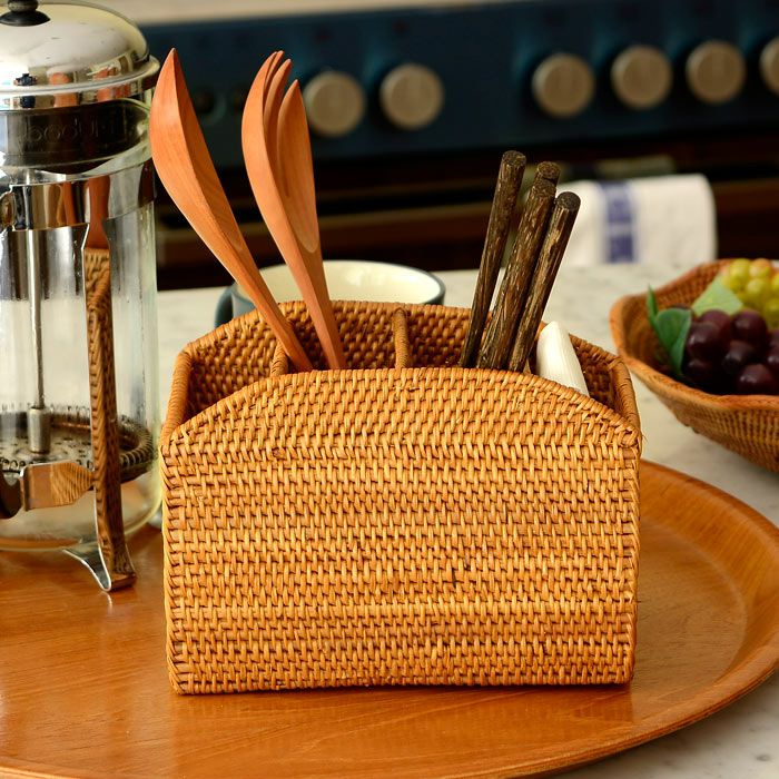 アタで編まれた収納バスケット[間仕切り4分割][Bタイプ][2304