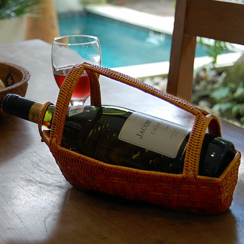 アタ製ワインボトルホルダー ボトル収納 キッチンバスケット キッチン