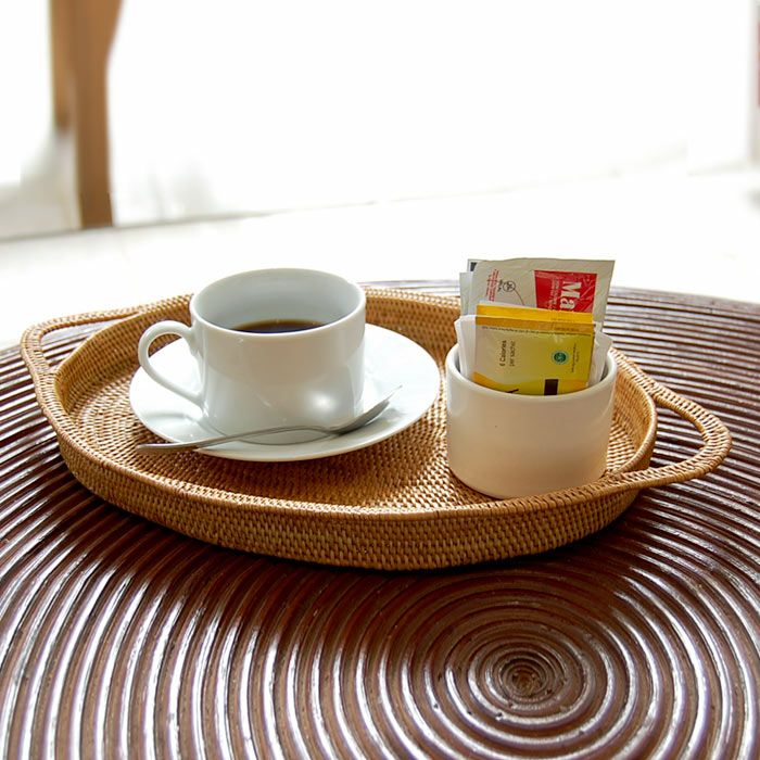 アタ製楕円形の薄型お盆トレイ [A][2721]【アジアン雑貨のアジア工房