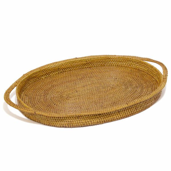 アタ製楕円形の薄型お盆トレイ [A][2721]【アジアン雑貨のアジア工房