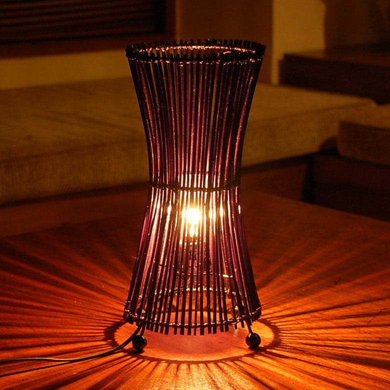 フロアライト リゾート 照明 ライト アジアン照明 ラタンで編まれた