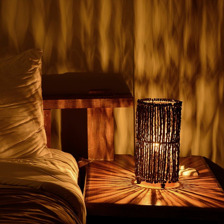 アジアン照明 パームツリーランプ コラムタイプ丸型 バリ 雑貨 アジア