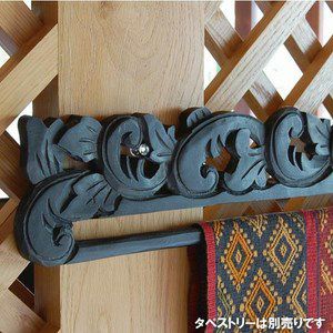 木彫りのイカットハンガー[Aタイプ][5031]【アジアン雑貨のアジア工房