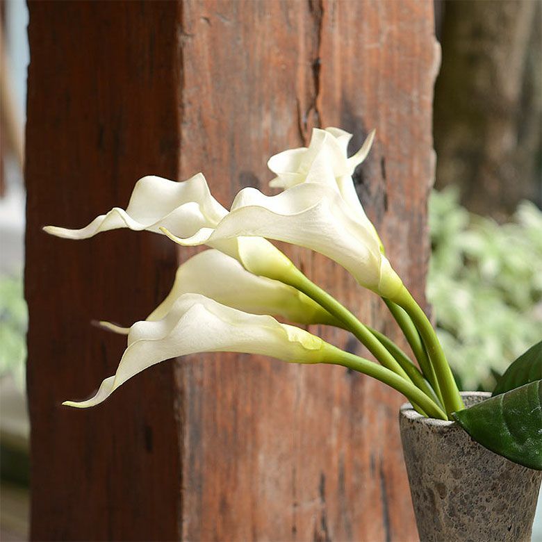 アジアン 造花 カラーリリー (ショート)【3色展開】(61640-61641-61643