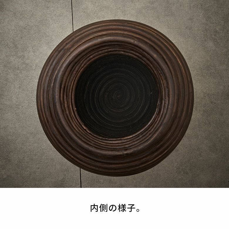 バスケット ラタン 籐 花瓶 フラワーベース 花びん 花器 約 W 20cm D
