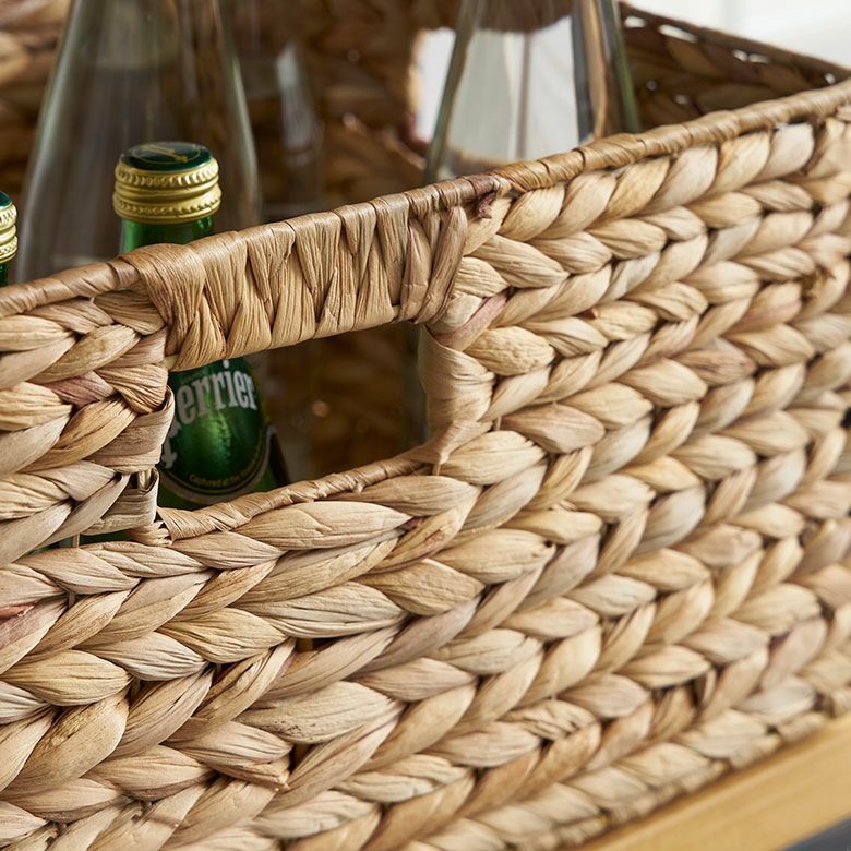 ウォーターヒヤシンス編みバスケット XLサイズ ブラウン 収納