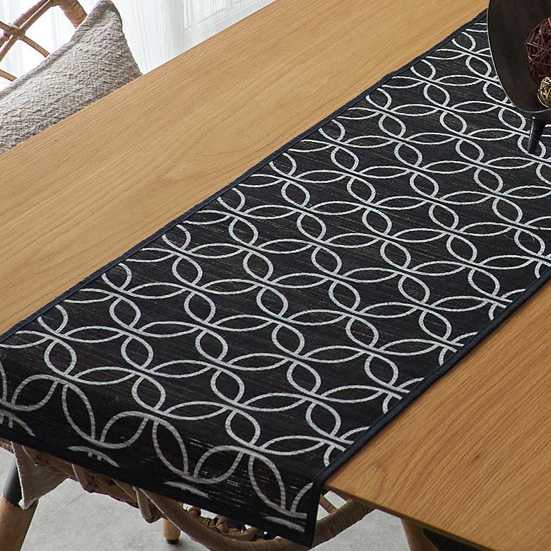 テーブルランナー テーブルクロス 幾何学模様 ウォーターヒヤシンス