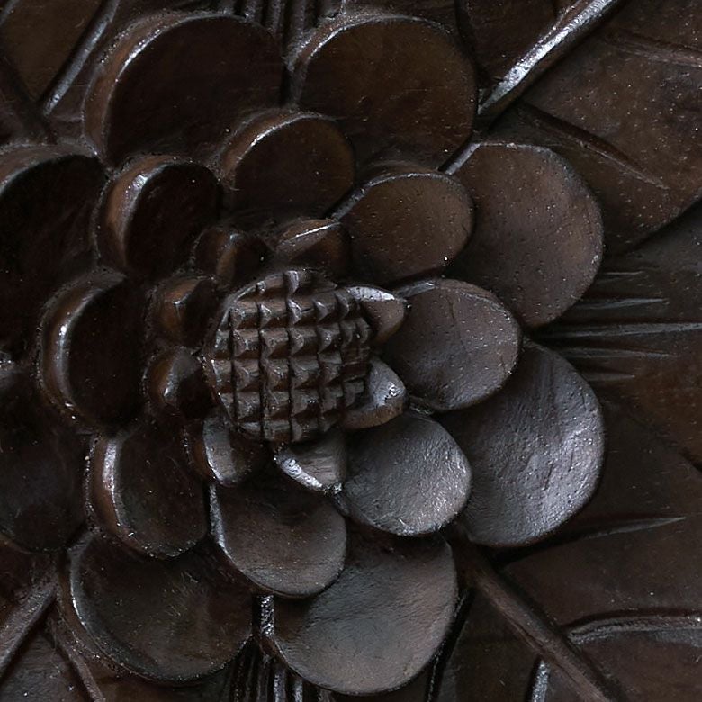 レリーフ 木彫り アジアンレリーフ 壁掛け アート 約W 14 x D 2 x H 14