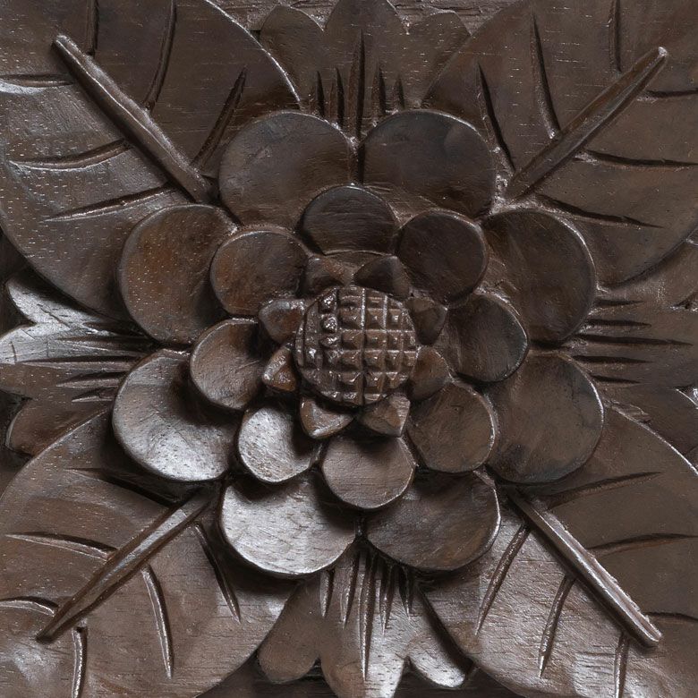 レリーフ 木彫り アジアンレリーフ 壁掛け アート 約W 14 x D 2 x H 14