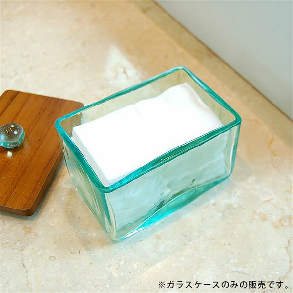 コットンケース[12×8cmロータイプ][66309]【収納ボックス ガラスの