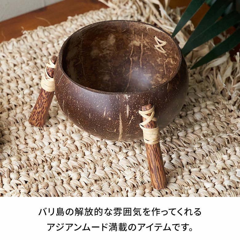 ココナッツウッド デコレーションボウル オブジェ 小物入れ バリ雑貨