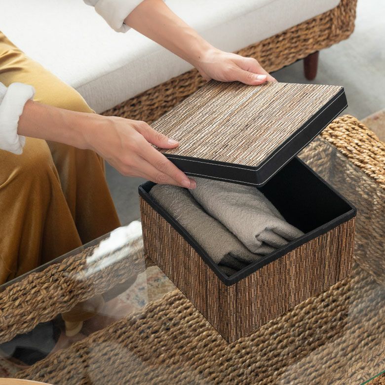 パームリディのフタ付き収納ボックス 正方形タイプ 23×23cm 収納ケース