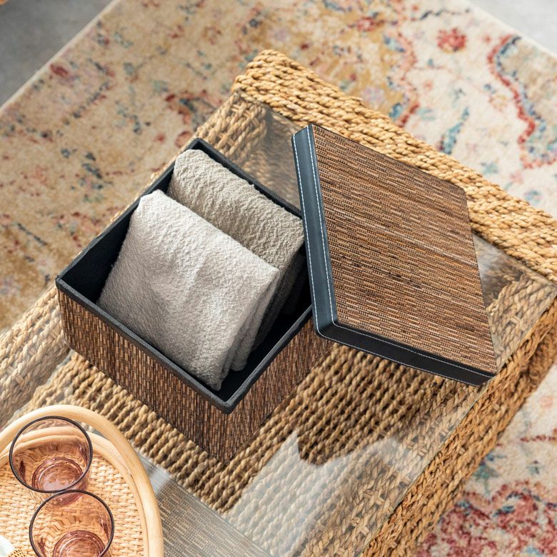 パームリディのフタ付き収納ボックス 正方形タイプ 23×23cm 収納ケース