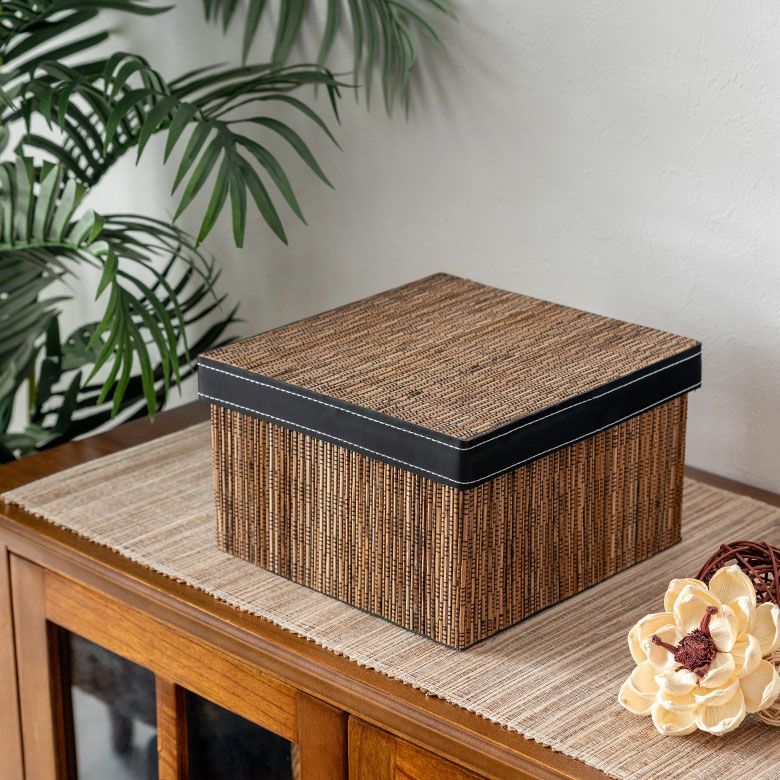 パームリディのフタ付き収納ボックス 正方形タイプ 23×23cm 収納ケース